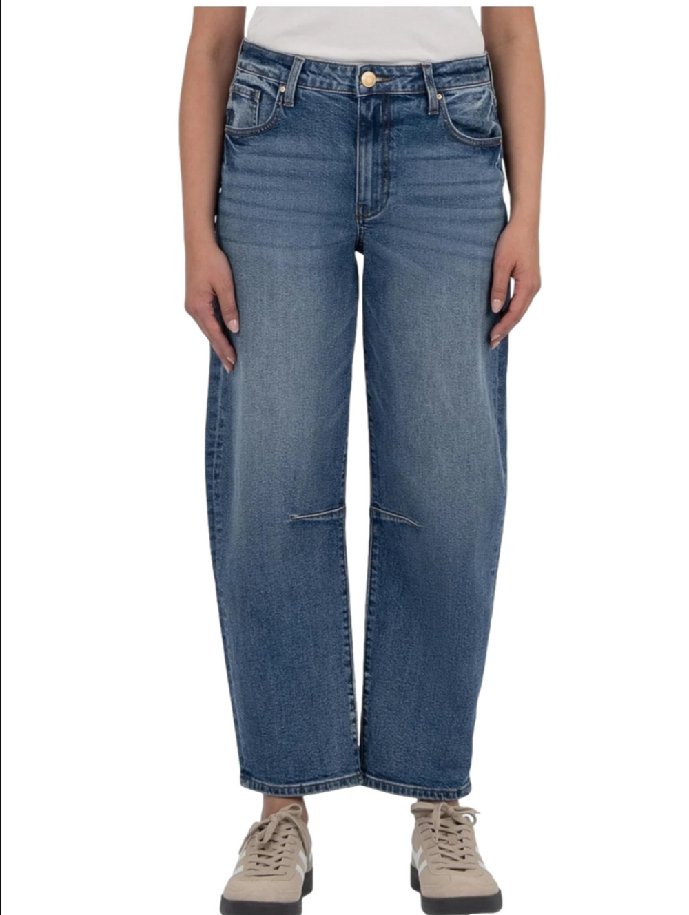 Kut from the Kloth Ashley Slouchy Barrel Medium Wash Jeans